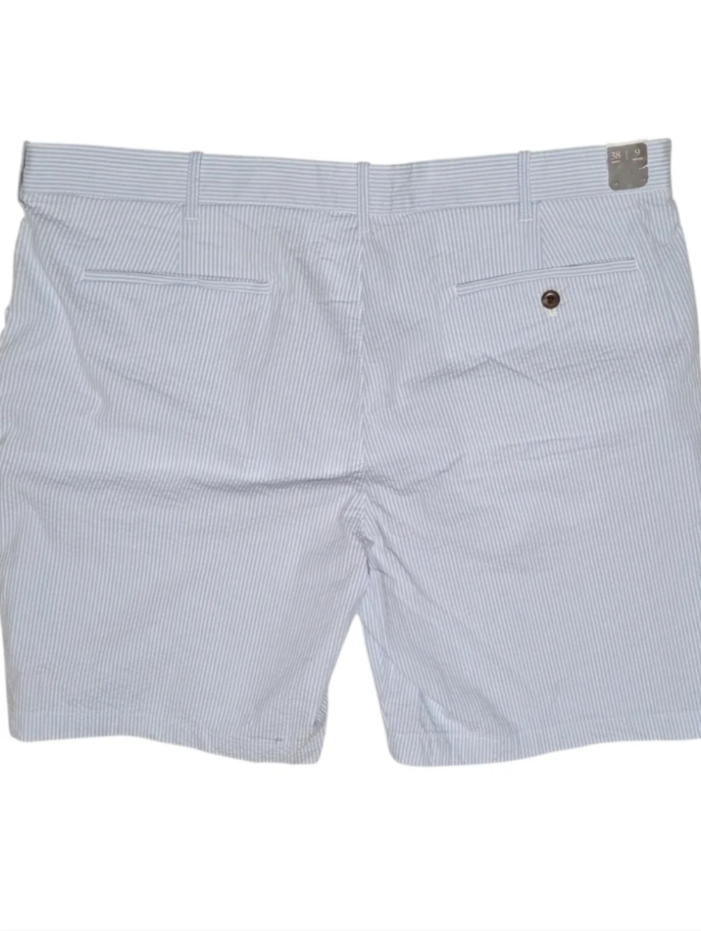 J Crew Seersucker Striped Shorts Blue White Size 38 9